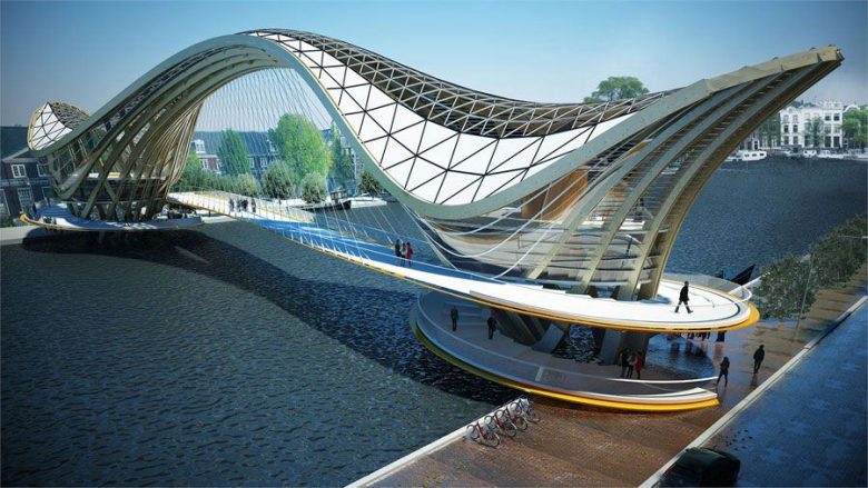 Mixed-use habitable Bridge for Amsterdam | Laurent Saint-Val