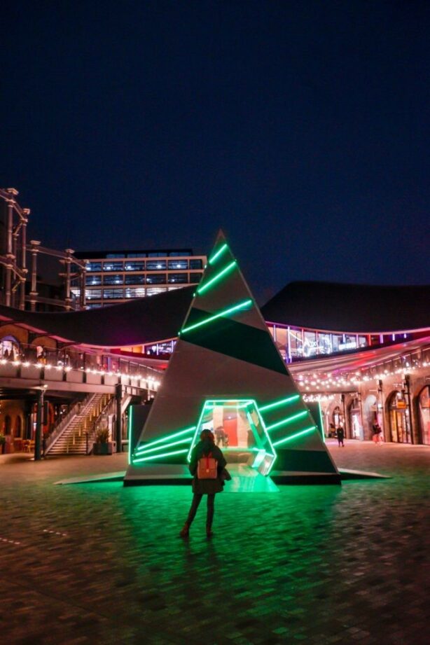 Immersive Christmas Tree Installation at London's Coal Drops Yard